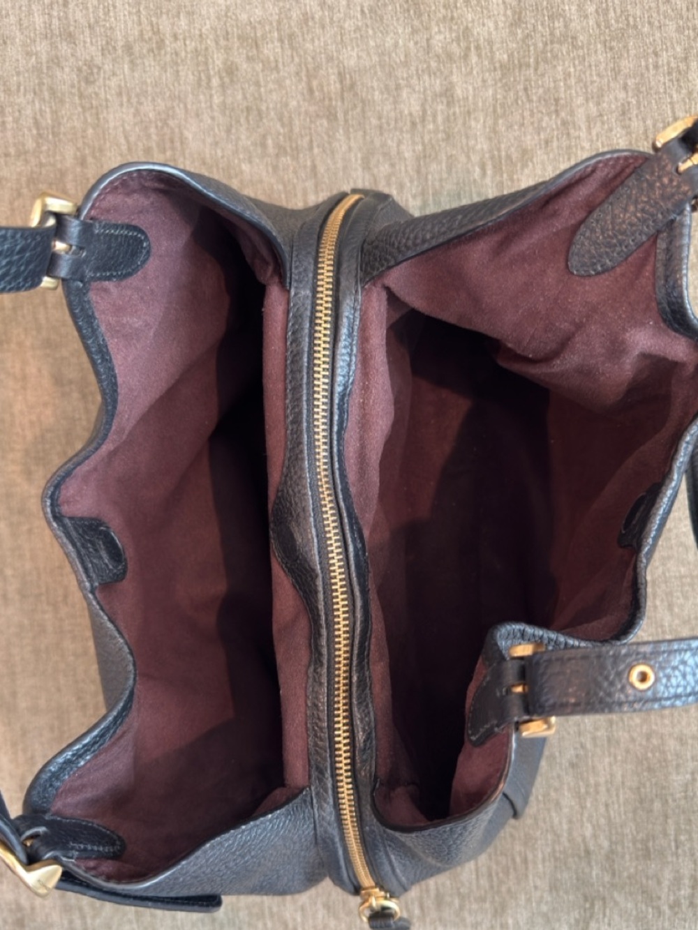 Authentic Coach Lori Black Pebble Leather Shoulder Bag With Gold Hardware - Picture 10 of 14